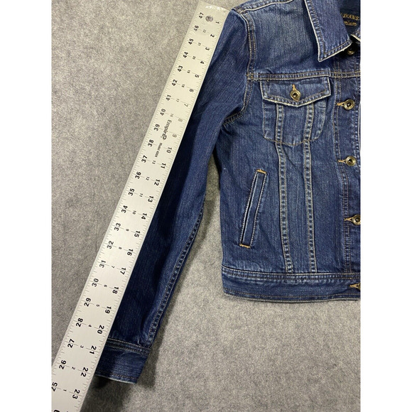 Lauren Jeans Co. Premium Jean Jacket Womens Small Petite Blue 100% Cotton - Picture 5 of 12